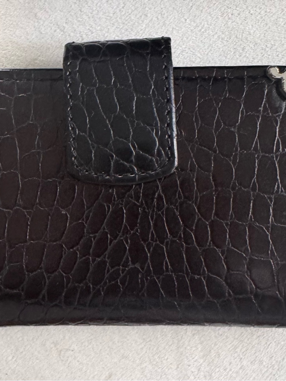 Brighton Black Croc-Embossed Women's Wallet